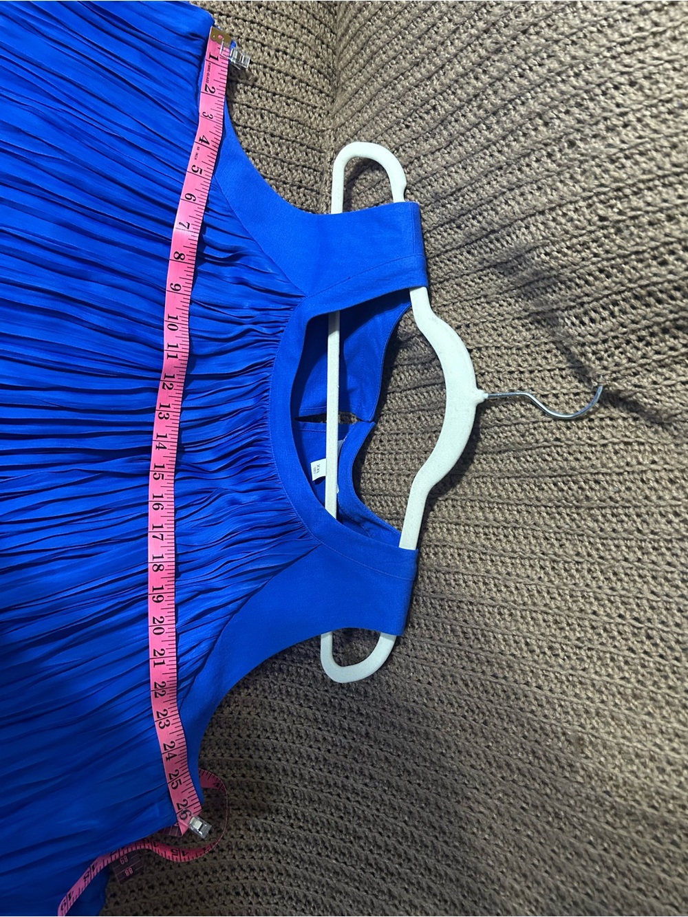 Nine West Royal Blue Pleated Maxi Dress - Picture 8 of 9